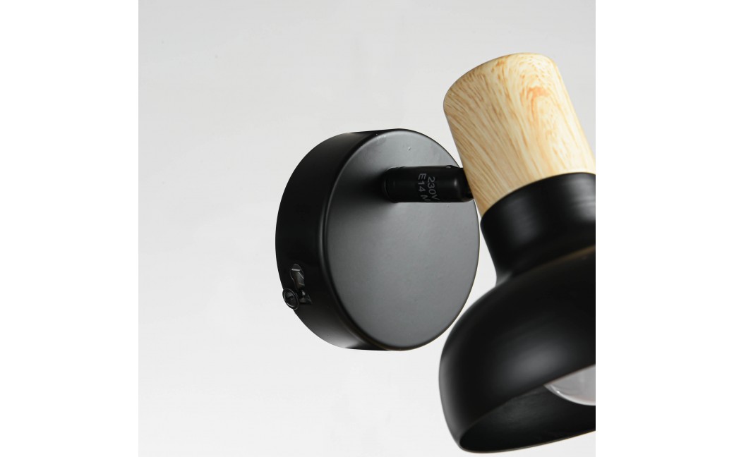 Light Prestige Arezzo kinkiet czarny E14 czarny LP-1420/1W BK