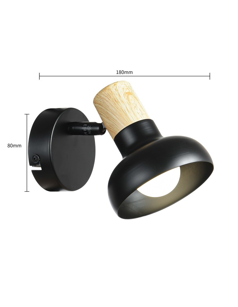 Wall lamps - Light Prestige Arezzo wall lamp black E14 black LP-1420/1W BK - product kolory-swiatla.pl 12