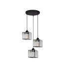 Pendant lamps - Light Prestige Galactico 3 plate pendant E27 black LP-2383/3P - product 1