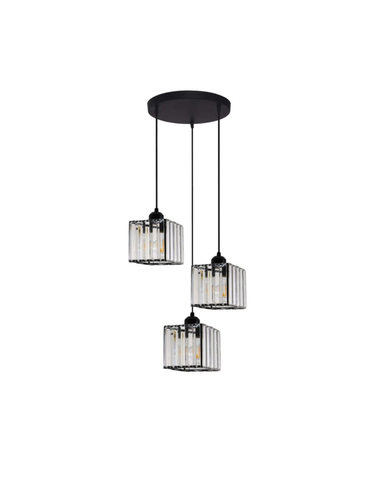 Pendant lamps - Light Prestige Galactico 3 plate pendant E27 black LP-2383/3P - product kolory-swiatla.pl 1