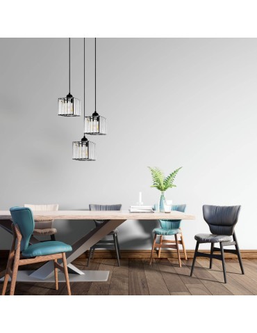 Light Prestige Galactico 3 plate pendant E27 black LP-2383/3P - product 2