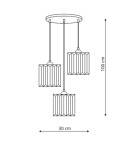 Pendant lamps - Light Prestige Galactico 3 plate pendant E27 black LP-2383/3P - product 3