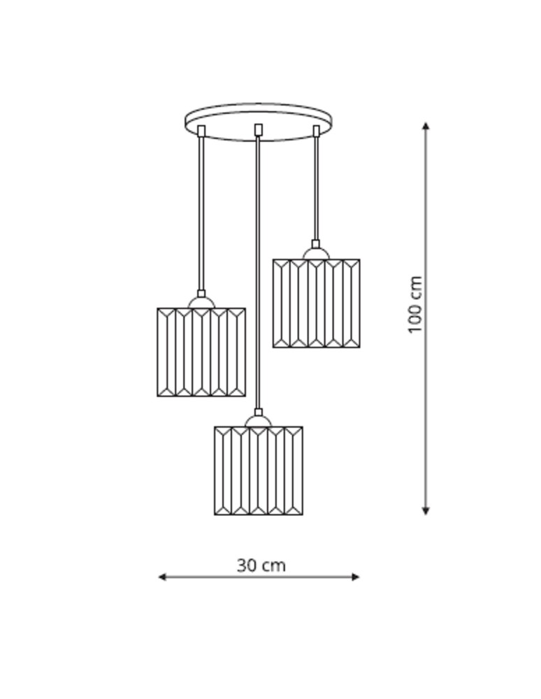 Pendant lamps - Light Prestige Galactico 3 plate pendant E27 black LP-2383/3P - product kolory-swiatla.pl 3