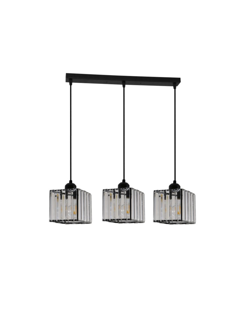 Pendant lamps on a strip - Light Prestige Galactico 3 pendant line E27 black LP-2383/3L - product kolory-swiatla.pl 1