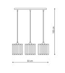 Pendant lamps on a strip - Light Prestige Galactico 3 pendant line E27 black LP-2383/3L - product 3