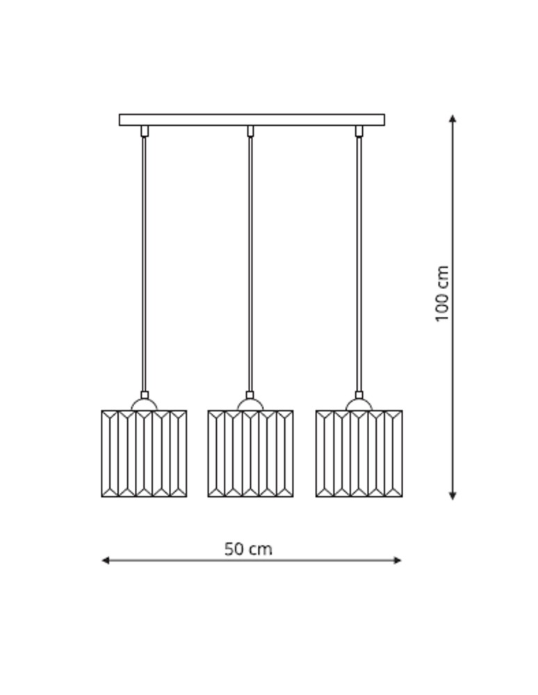 Pendant lamps on a strip - Light Prestige Galactico 3 pendant line E27 black LP-2383/3L - product kolory-swiatla.pl 3