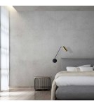 Cantilever wall lamps - Light Prestige Futuro 1 gold/black wall lamp with GU10 black/gold extension arm LP-17001/1WL GD/BK - product 3