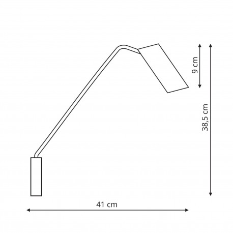 Light Prestige Futuro 1 kinkiet złoty/czarny z wysięgnikiem GU10 czarny/złoty LP-17001/1WL GD/BK