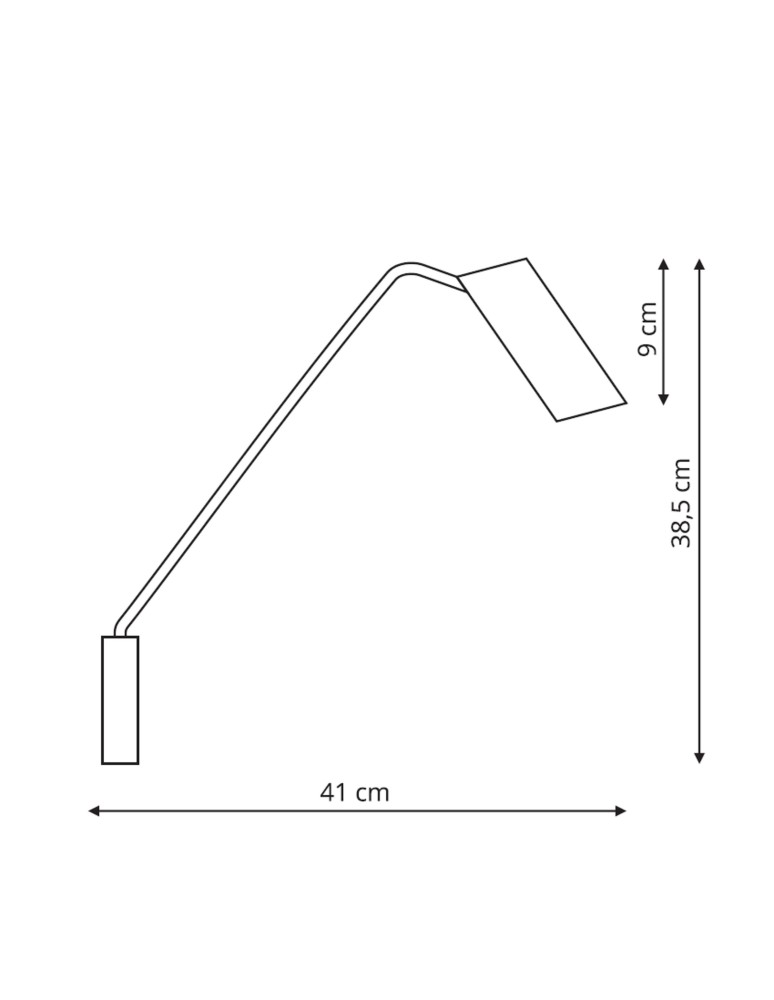 Cantilever wall lamps - Light Prestige Futuro 1 gold/black wall lamp with GU10 black/gold extension arm LP-17001/1WL GD/BK - product kolory-swiatla.pl 4