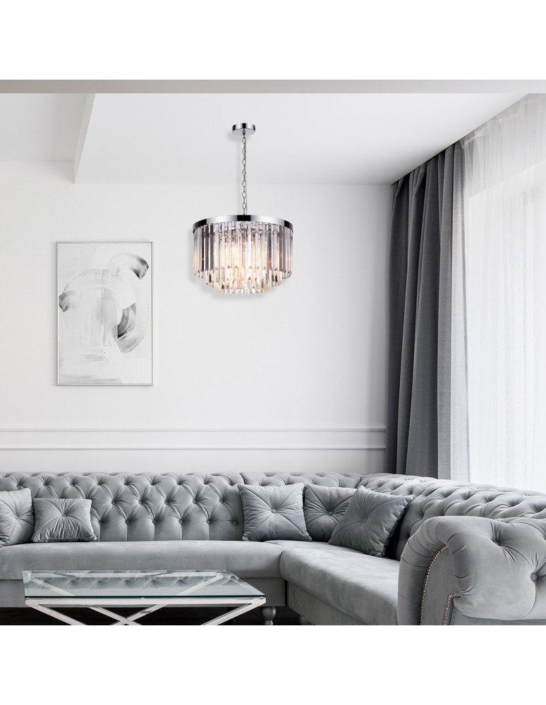 Glamour chandeliers - Light Prestige Vetro pendant E14 transparent LP-2910/5P - product kolory-swiatla.pl 2