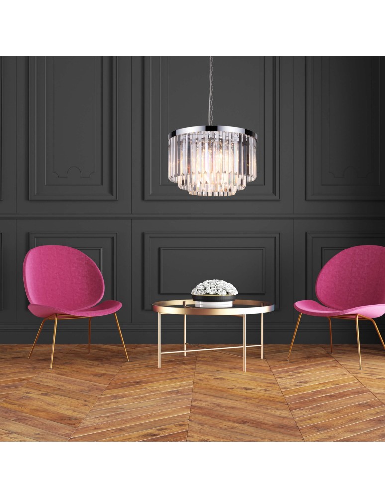 Glamour chandeliers - Light Prestige Vetro pendant E14 transparent LP-2910/5P - product kolory-swiatla.pl 3