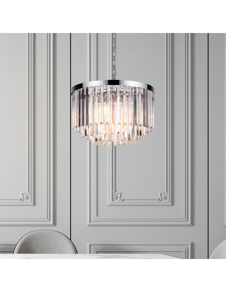 Glamour chandeliers - Light Prestige Vetro pendant E14 transparent LP-2910/5P - product kolory-swiatla.pl 4