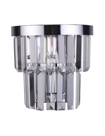 Light Prestige Vetro wall lamp E14 transparent/chrome LP-2910/1W