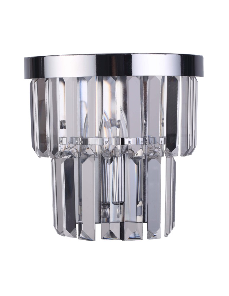 Glamour wall lamps - Light Prestige Vetro wall lamp E14 transparent/chrome LP-2910/1W - product kolory-swiatla.pl 1