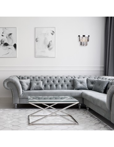 Light Prestige Vetro wall lamp E14 transparent/chrome LP-2910/1W - product 2