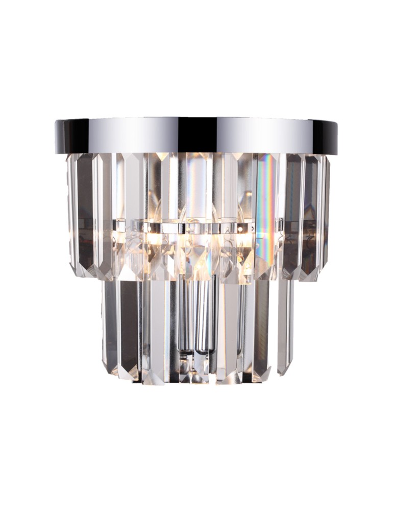 Glamour wall lamps - Light Prestige Vetro wall lamp E14 transparent/chrome LP-2910/1W - product kolory-swiatla.pl 4