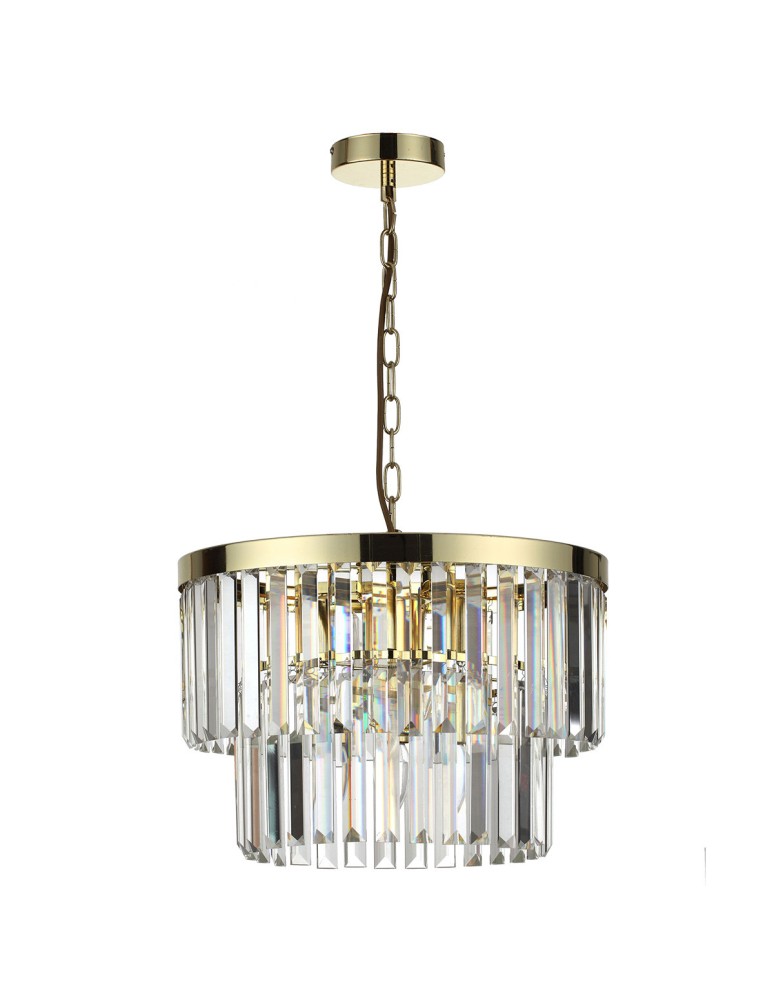 Glamour chandeliers - Light Prestige Vetro pendant lamp antique gold LP-2910/5P AGD 5xE14 antique gold - product kolory-swiatla.pl 1