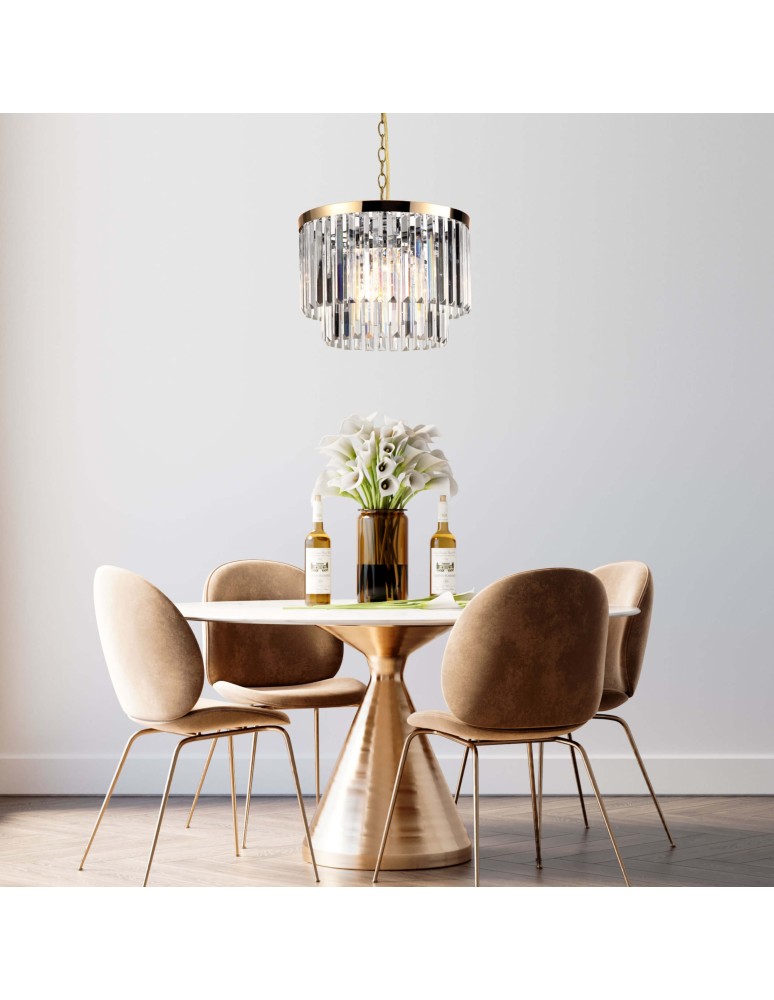 Glamour chandeliers - Light Prestige Vetro pendant lamp antique gold LP-2910/5P AGD 5xE14 antique gold - product kolory-swiatla.pl 2