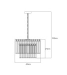 Glamour chandeliers - Light Prestige Vetro pendant lamp antique gold LP-2910/5P AGD 5xE14 antique gold - product 7