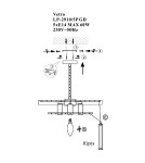 Glamour chandeliers - Light Prestige Vetro pendant lamp antique gold LP-2910/5P AGD 5xE14 antique gold - product 8