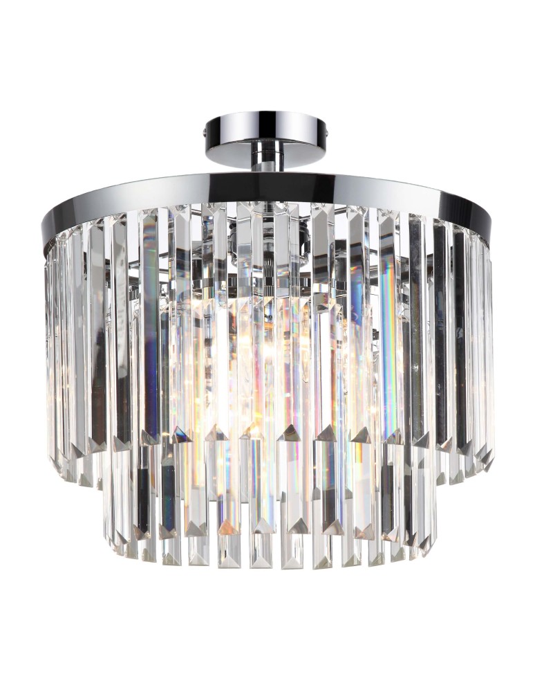 Ceiling lamps with crystals - Light Prestige Vetro plafond E14 transparent/chrome LP-2910/4C - product kolory-swiatla.pl 1