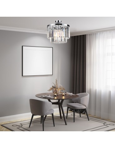 Light Prestige Vetro plafond E14 transparent/chrome LP-2910/4C - product 2