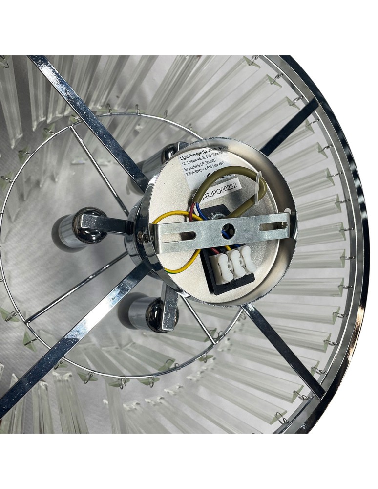Ceiling lamps with crystals - Light Prestige Vetro plafond E14 transparent/chrome LP-2910/4C - product kolory-swiatla.pl 6