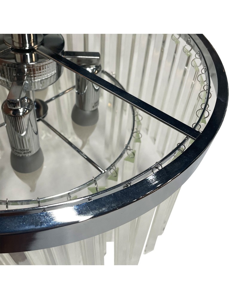 Ceiling lamps with crystals - Light Prestige Vetro plafond E14 transparent/chrome LP-2910/4C - product kolory-swiatla.pl 7