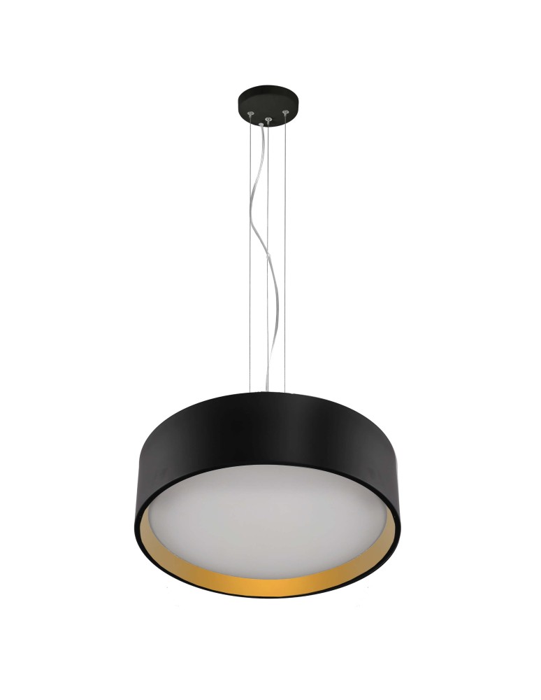 LED pendant lamps - Light Prestige Hudson pendant lamp black/gold LP-043/1P BK/GD 1xLED black/gold - product kolory-swiatla.pl 1