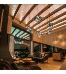 Pendant lamps - Light Prestige Constellation horizontal pendant G9 black / smoke LP-056/1P BK - product 3