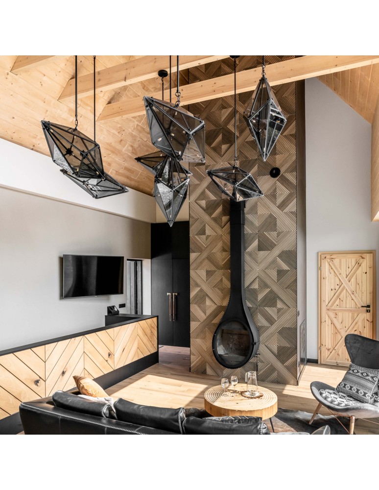 Pendant lamps - Light Prestige Constellation horizontal pendant G9 black / smoke LP-056/1P BK - product kolory-swiatla.pl 4