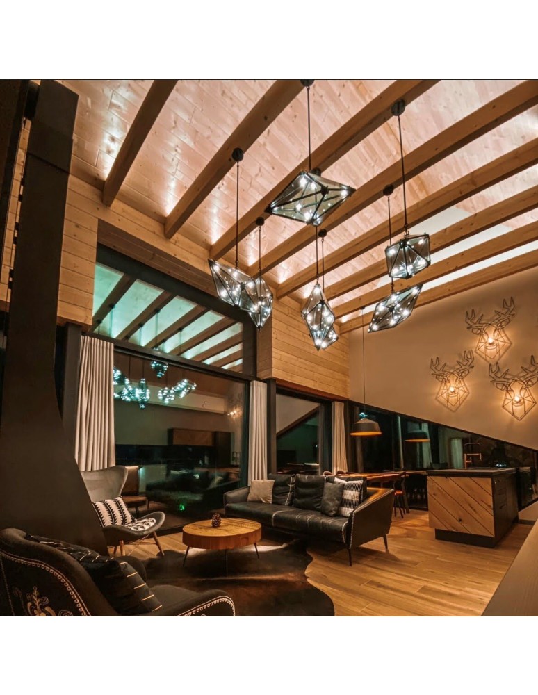 Pendant lamps - Light Prestige Constellation vertical pendant G9 black / smoke LP-055/1P BK - product kolory-swiatla.pl 4