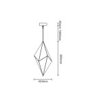 Pendant lamps - Light Prestige Constellation vertical pendant G9 black / smoke LP-055/1P BK - product 6