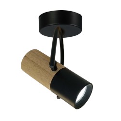 Light Prestige Bovino kinkiet GU10 czarny/ brązowy LP-1111/1W