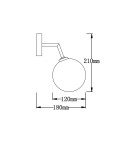 Wall lamps - Light Prestige Dorado wall lamp black LP-002/1W BK 1xG9 black / white - product 3