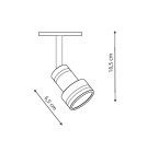 Lamps for 1 phase busbars - Light Prestige Storm spotlight white GU10 white LP-733/1R WH - product 4
