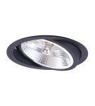 Round flush-mounted lamps - Light Prestige Nero flush mounted movable black GU10 black LP-4424/1RS BK movable eyelet - product 1