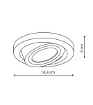 Round flush-mounted lamps - Light Prestige Nero flush mounted movable black GU10 black LP-4424/1RS BK movable eyelet - product 2