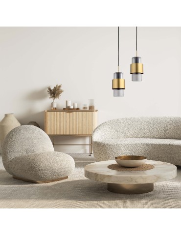 Light Prestige Miele pendant lamp E27 1x40W smoke/gold LP-866/1P L SM/GD - product 2