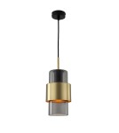 Pendant lamps - Light Prestige Miele pendant lamp E27 1x40W smoke/gold LP-866/1P L SM/GD - product 5