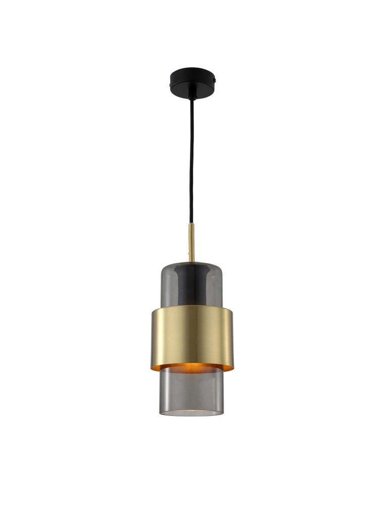 Pendant lamps - Light Prestige Miele pendant lamp E27 1x40W smoke/gold LP-866/1P L SM/GD - product kolory-swiatla.pl 5