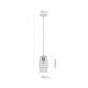 Light Prestige Miele Lampa wisząca E27 1x40W dymny/złoty LP-866/1P L SM/GD