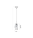 Pendant lamps - Light Prestige Miele pendant lamp E27 1x40W smoke/gold LP-866/1P L SM/GD - product 9