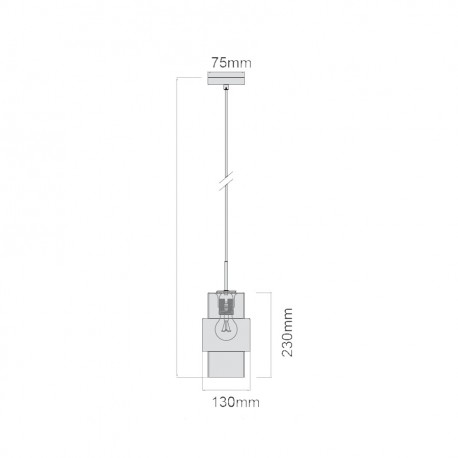 Light Prestige Miele Lampa wisząca E27 1x40W dymny/złoty LP-866/1P L SM/GD