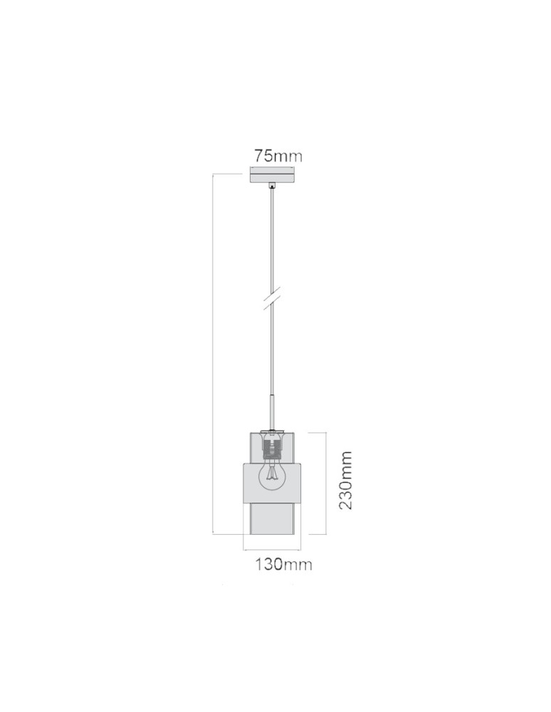 Pendant lamps - Light Prestige Miele pendant lamp E27 1x40W smoke/gold LP-866/1P L SM/GD - product kolory-swiatla.pl 9
