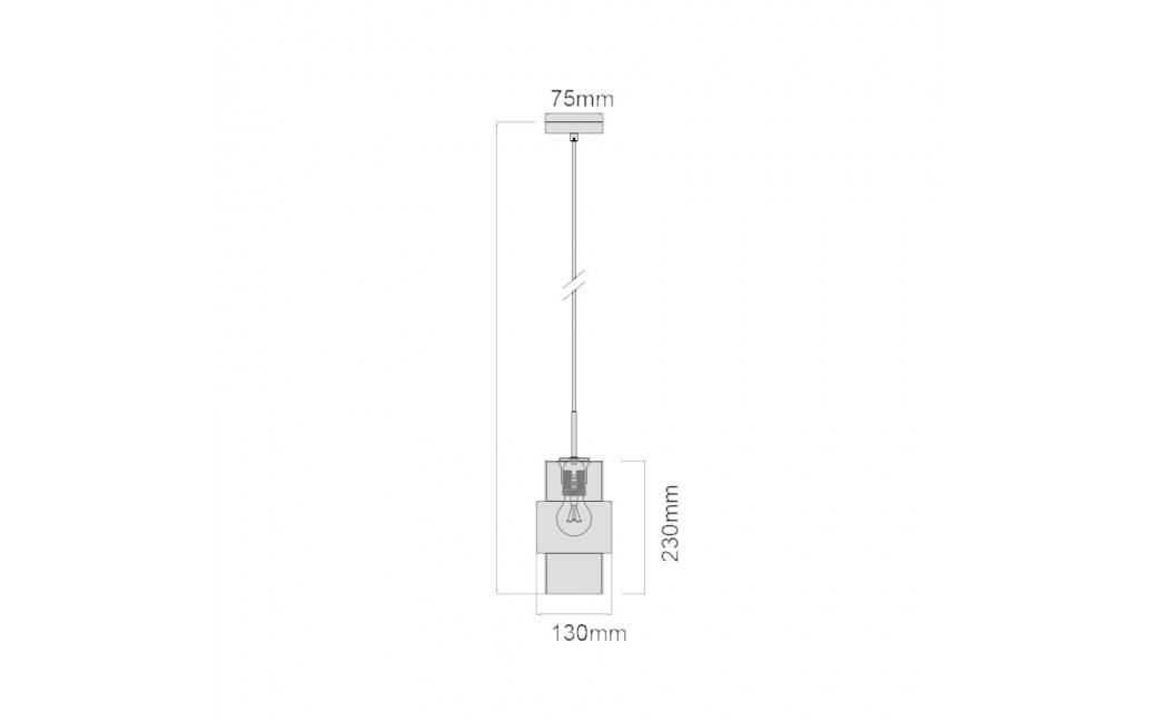 Light Prestige Miele Lampa wisząca E27 1x40W dymny/złoty LP-866/1P L SM/GD