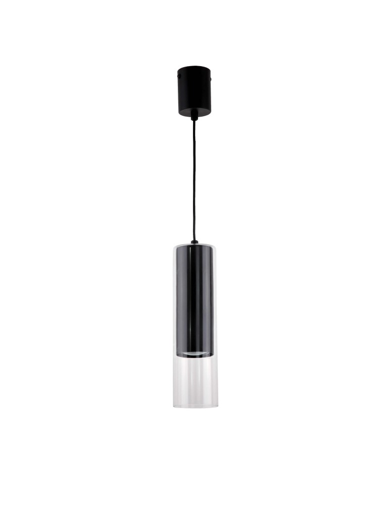Pendant lamps - Light Prestige Manacor GU10 1x50W black/transparent pendant lamp LP-232/1P BK - product kolory-swiatla.pl 1
