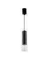 View Light Prestige Manacor GU10 1x50W black/transparent pendant lamp LP-232/1P BK