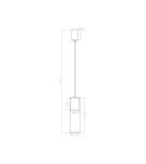 Light Prestige Manacor Lampa wisząca GU10 1x50W czarny/transparentny LP-232/1P BK