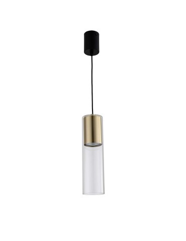 Light Prestige Manacor GU10 1x50W gold/transparent pendant lamp LP-232/1P GD